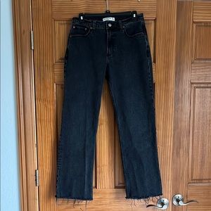 Washed Black Abercrombie Baggy Jeans